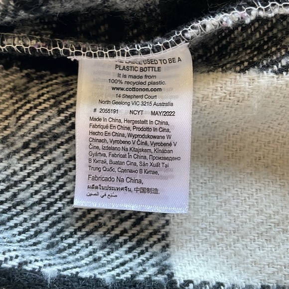 Cotton On Soft Fuzz Textured Plaid Jacket - Picture 10 of 12